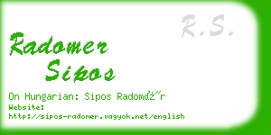 radomer sipos business card